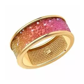 Серебряное кольцо с кристаллами Swarovski