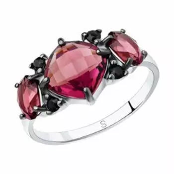 Серебряное кольцо с кристаллами Swarovski