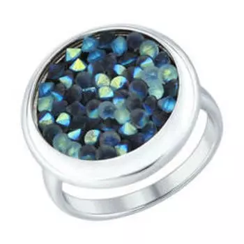 Серебряное кольцо с кристаллами Swarovski