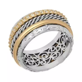 Серебряное кольцо с кристаллами Swarovski