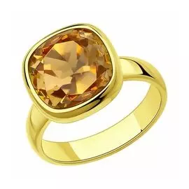 Серебряное кольцо с кристаллом Swarovski