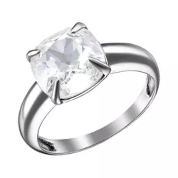 Серебряное кольцо с кристаллом Swarovski