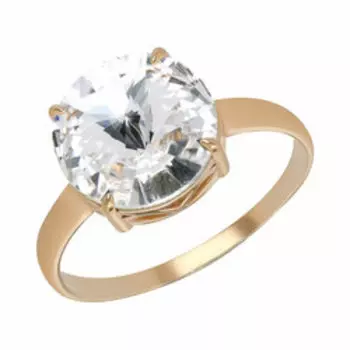 Серебряное кольцо с кристаллом Swarovski