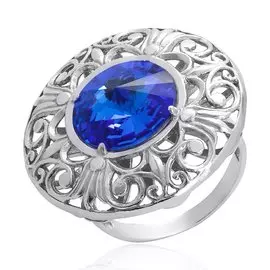 Серебряное кольцо с кристаллом SWAROVSKI