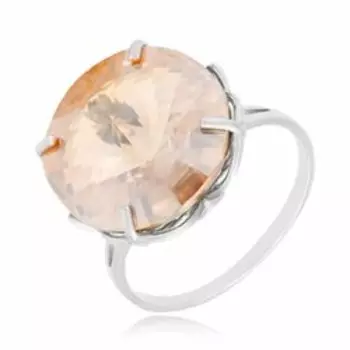 Серебряное кольцо с кристаллом Swarovski