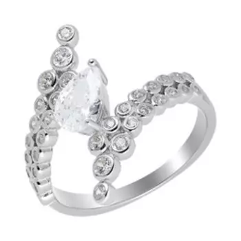 Серебряное кольцо с кубическим цирконием