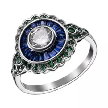 Серебряное кольцо с кубическим цирконием