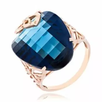 Серебряное кольцо с кварцем и фианитами