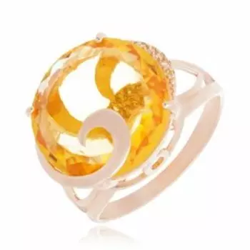 Серебряное кольцо с кварцем и фианитами