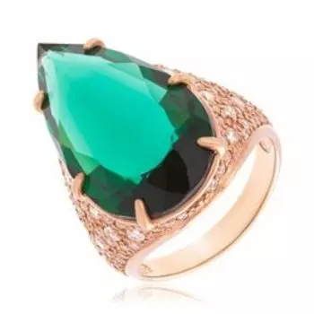 Серебряное кольцо с кварцем и цирконием