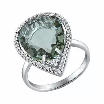 Серебряное кольцо с кварцем