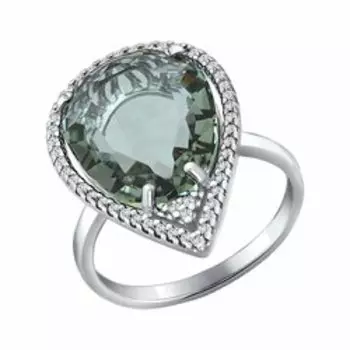 Серебряное кольцо с кварцем