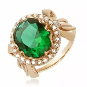 Серебряное кольцо с кварцем и фианитами