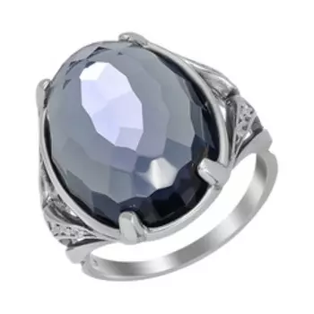 Серебряное кольцо с кварцем и фианитами