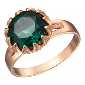 Серебряное кольцо с кварцем и фианитами