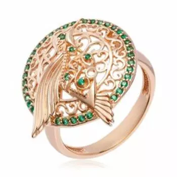 Серебряное кольцо с кварцем "Колибри"