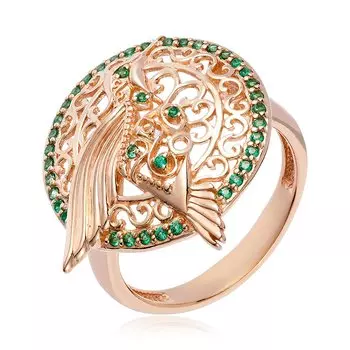 Серебряное кольцо с кварцем "Колибри"