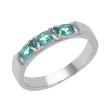 Серебряное кольцо с кварцем Параиба