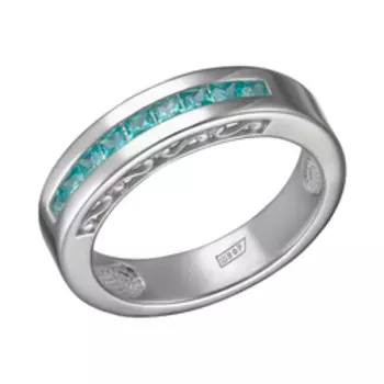 Серебряное кольцо с кварцем Параиба