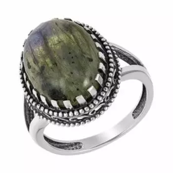 Серебряное кольцо с лабрадоритом