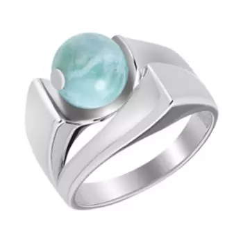 Серебряное кольцо с ларимаром