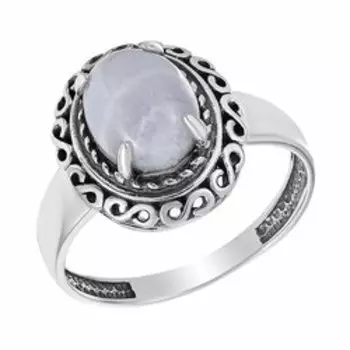 Серебряное кольцо с лавандовым агатом