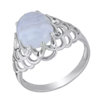 Серебряное кольцо с лавандовым агатом