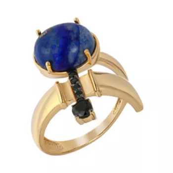 Серебряное кольцо с лазуритом и шпинелью