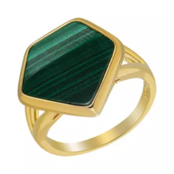 Серебряное кольцо с малахитом