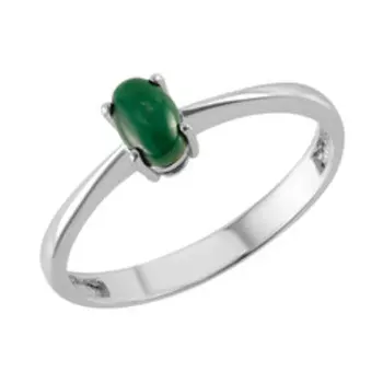 Серебряное кольцо с малахитом