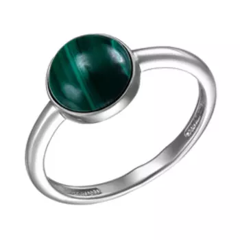 Серебряное кольцо с малахитом