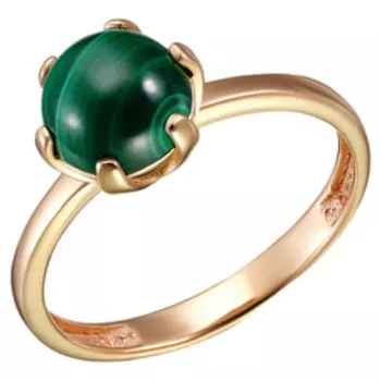 Серебряное кольцо с малахитом