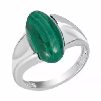 Серебряное кольцо с малахитом