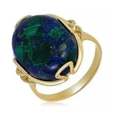 Серебряное кольцо с малахитом азуро