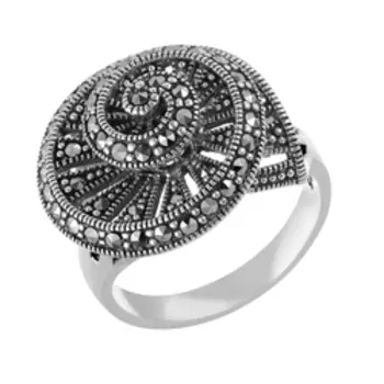 Серебряное кольцо с марказитами