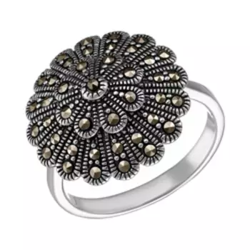 Серебряное кольцо с марказитами