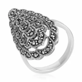 Серебряное кольцо с марказитами