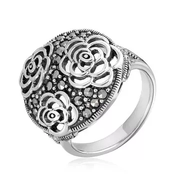 Серебряное кольцо с марказитами