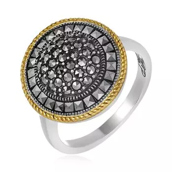 Серебряное кольцо с марказитами