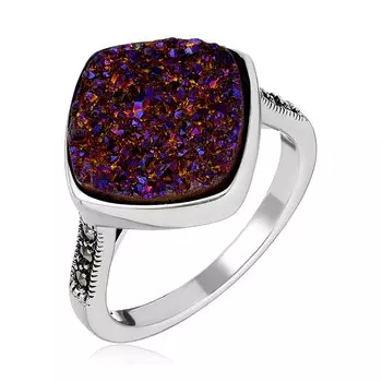 Серебряное кольцо с марказитами