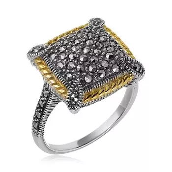 Серебряное кольцо с марказитами