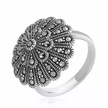 Серебряное кольцо с марказитами