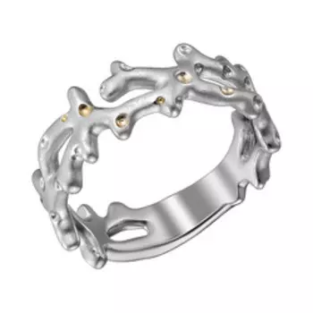 Серебряное кольцо с матированием