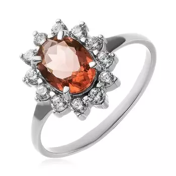 Серебряное кольцо с морганитом