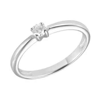 Серебряное кольцо с муассанитом