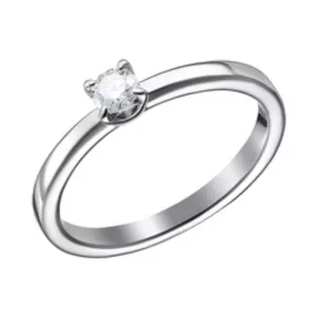 Серебряное кольцо с муассанитом