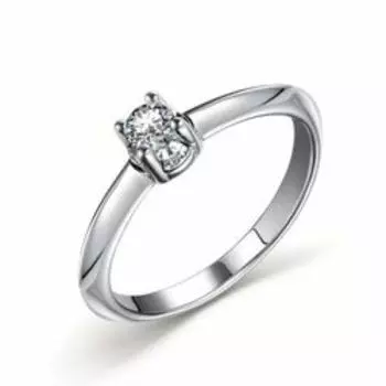 Серебряное кольцо с муассанитом