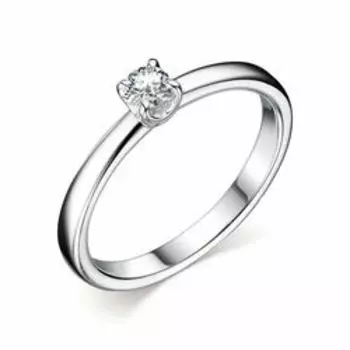 Серебряное кольцо с муассанитом