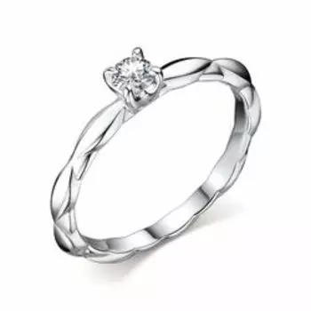 Серебряное кольцо с муассанитом