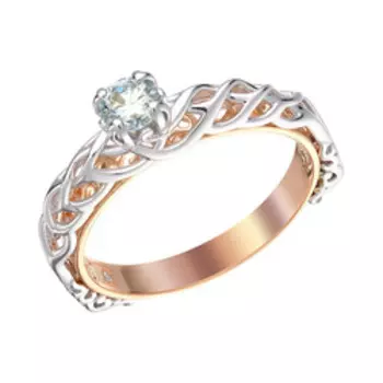 Серебряное кольцо с муассанитом Параиба